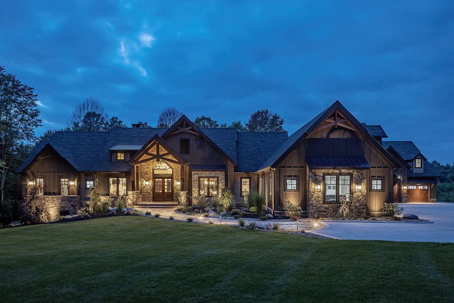 Riverstone Lodge custom home in Richfield Ohio
